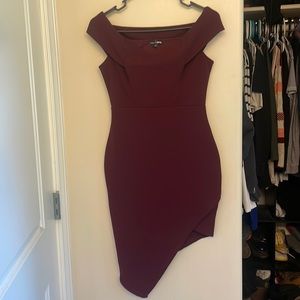 Purple asymmetrical dress size small never worn